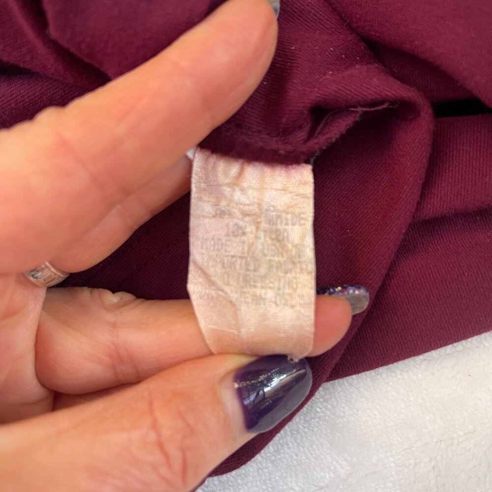 Susan Lazar turtleneck Long Sleeves Bordo Top S $150 - Picture 9 of 9